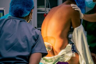 A patient getting ready for operation
